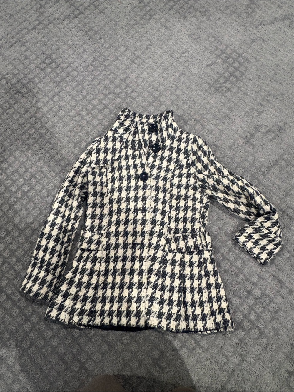 BKE Black and White Houndstooth Jacket